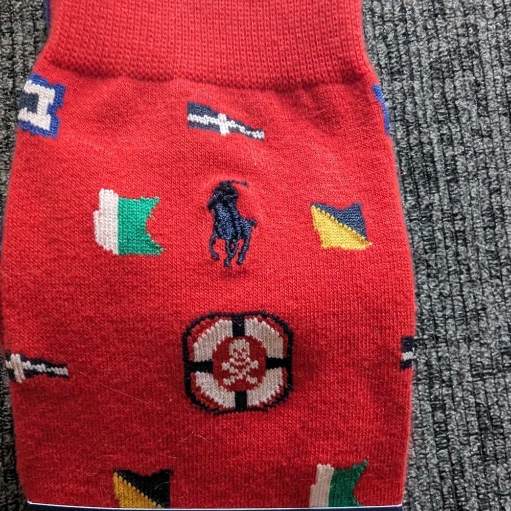 Polo Ralph Lauren ☠️ Skull & Cross Bones Dress Socks 2 Pack L